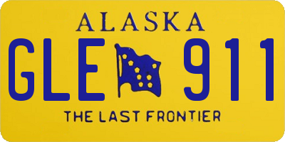 AK license plate GLE911