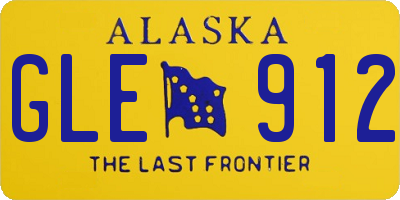 AK license plate GLE912