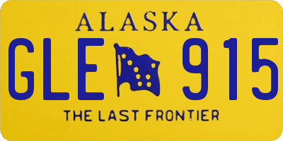 AK license plate GLE915