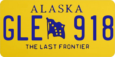AK license plate GLE918