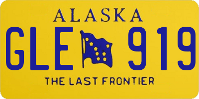 AK license plate GLE919