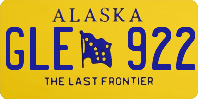 AK license plate GLE922