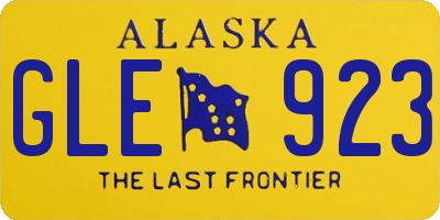 AK license plate GLE923