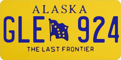 AK license plate GLE924