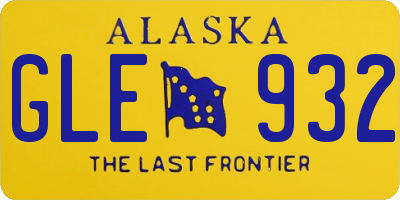 AK license plate GLE932