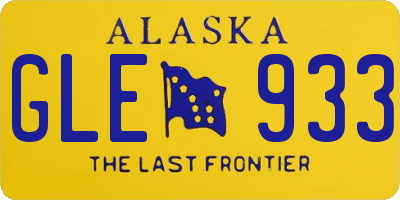 AK license plate GLE933