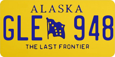 AK license plate GLE948