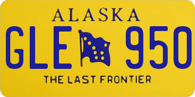 AK license plate GLE950