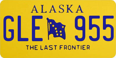 AK license plate GLE955