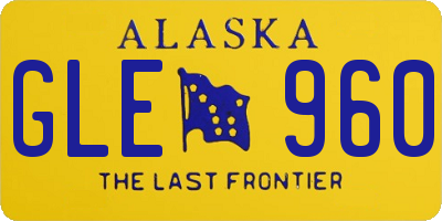 AK license plate GLE960