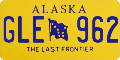 AK license plate GLE962