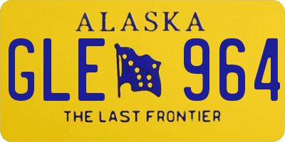 AK license plate GLE964