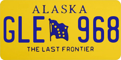 AK license plate GLE968