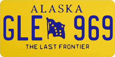 AK license plate GLE969