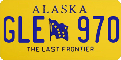 AK license plate GLE970