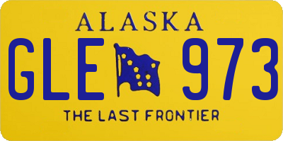 AK license plate GLE973