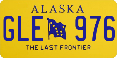 AK license plate GLE976