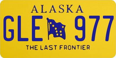 AK license plate GLE977