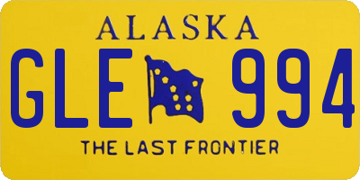 AK license plate GLE994
