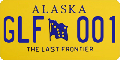 AK license plate GLF001