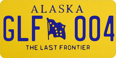 AK license plate GLF004