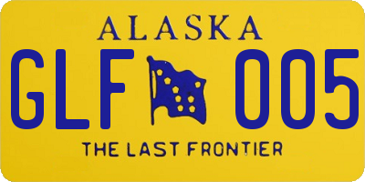 AK license plate GLF005