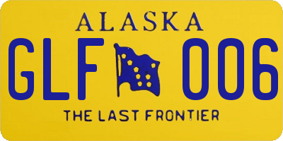 AK license plate GLF006