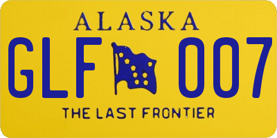 AK license plate GLF007