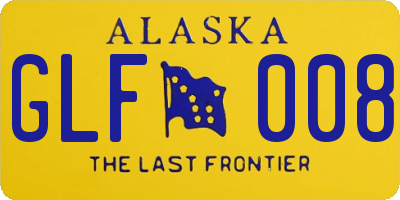 AK license plate GLF008