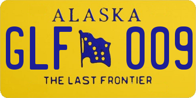 AK license plate GLF009