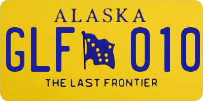 AK license plate GLF010