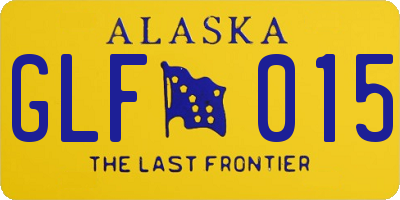 AK license plate GLF015