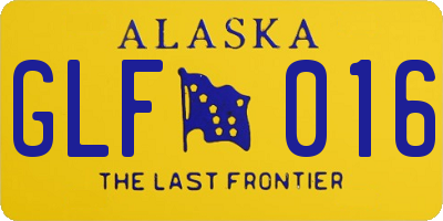 AK license plate GLF016