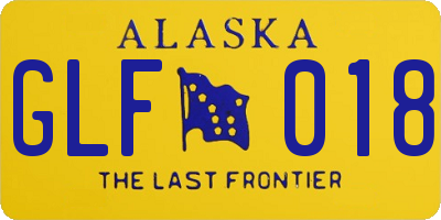 AK license plate GLF018