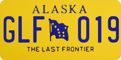 AK license plate GLF019