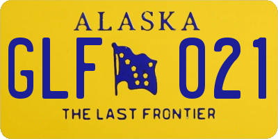 AK license plate GLF021