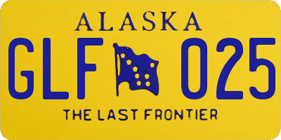 AK license plate GLF025