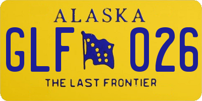 AK license plate GLF026
