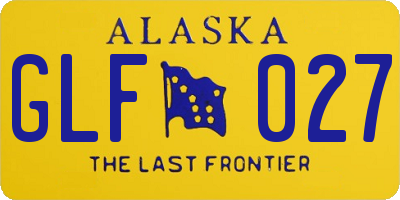 AK license plate GLF027