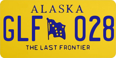 AK license plate GLF028