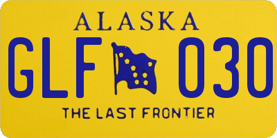 AK license plate GLF030