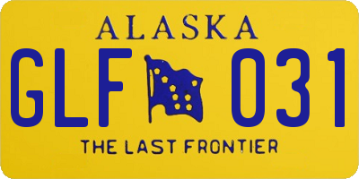 AK license plate GLF031
