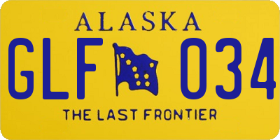 AK license plate GLF034