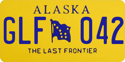 AK license plate GLF042
