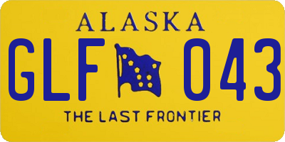 AK license plate GLF043