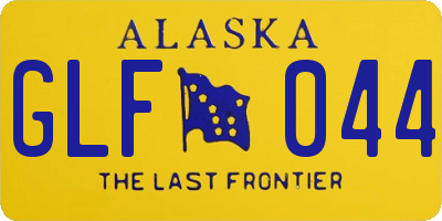AK license plate GLF044