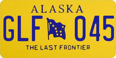 AK license plate GLF045