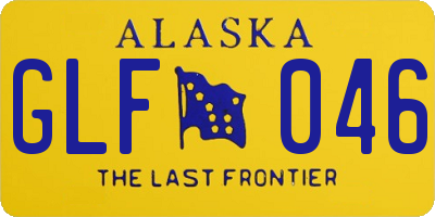 AK license plate GLF046