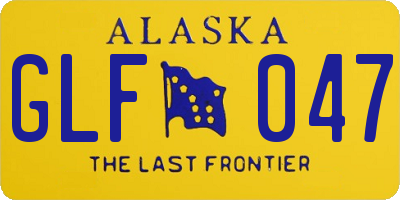 AK license plate GLF047
