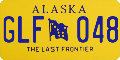 AK license plate GLF048